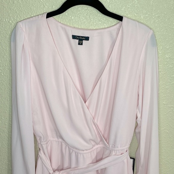 NWT City Studio Pink Long Sleeve Dress Size M - Picture 3 of 11